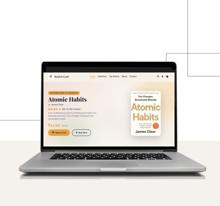 Read to Lead Bookstore — responsive e-commerce website